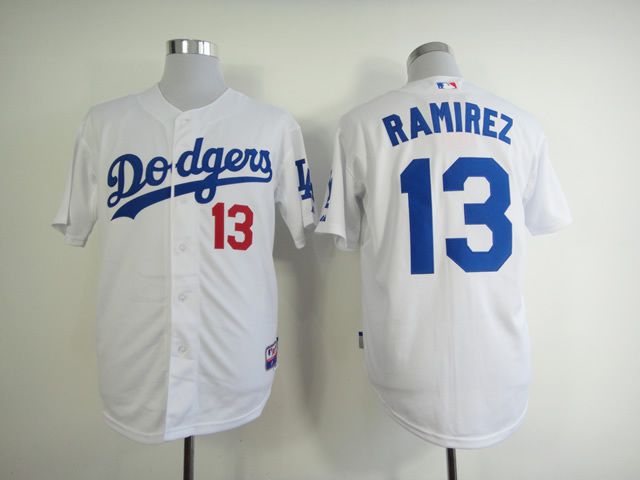 Men Los Angeles Dodgers 13 Ramirez White MLB Jerseys